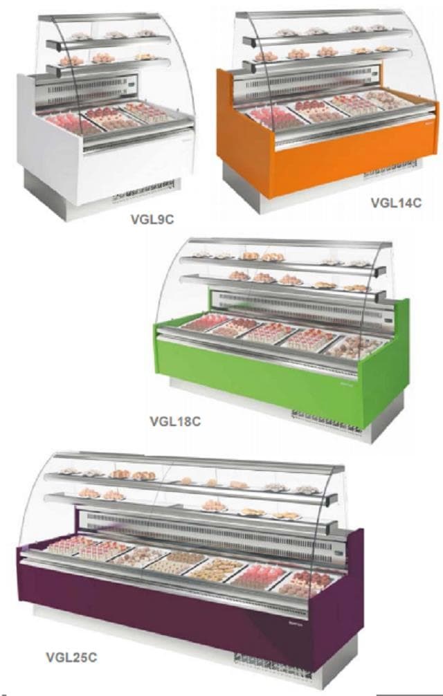 Foto 3 Vitrina expositora con reserva para pastelería Serie Glace INFRICO